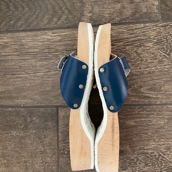 Dr. Scholl’s Vintage Leather Wooden Sandals Exercise Shoes Made in Italy - Picture 5 of 12